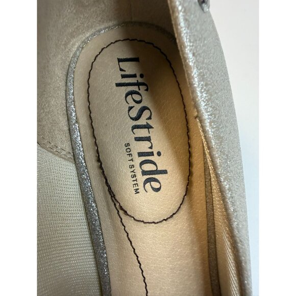 LifeStride Pumps Women Size 7.5M Gold Metallic Soft Cushion Heel Dressy Shoes - Picture 12 of 12